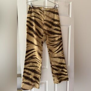 Cache Tan and Brown Animal Print Pants